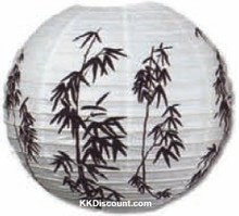 Bamboo Design White Paper Lantern