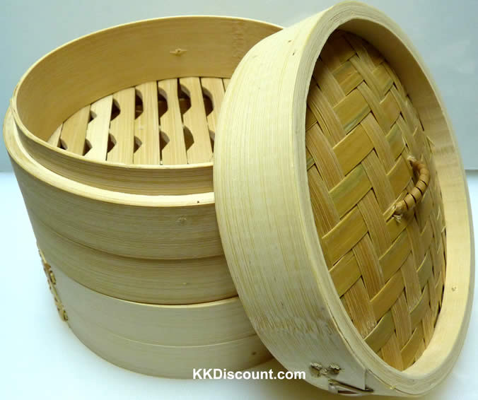 Small Bamboo Steamer with Handle Set - K. K. Discount Store