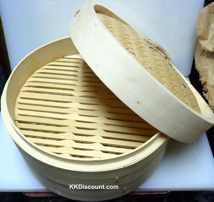 6 inch Bamboo Steamer Base Lid - K. K. Discount Store