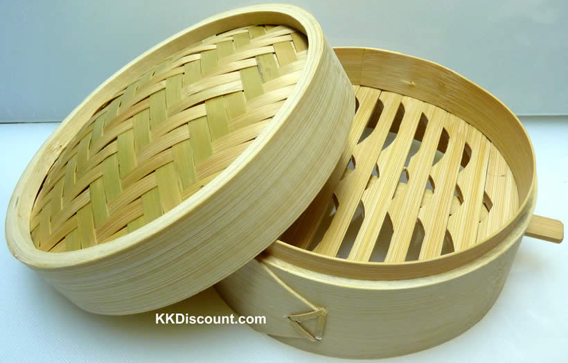 Small Bamboo Steamer with Handle Set - K. K. Discount Store