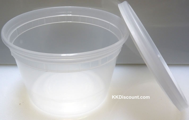 Round Plastic Pint Take Out Container K. K. Discount Store