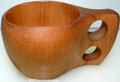 Wooden Mug with Fingers Handle