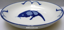 Blue Carp Fish 8 Inch Large Dish