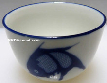 Blue Carp Fish Tea Cup