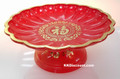 Medium Plastic Food & Fruit Offering Dish with Stand