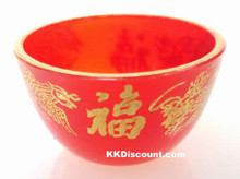 Red Plastic Dragon Phoenix Wine Cup