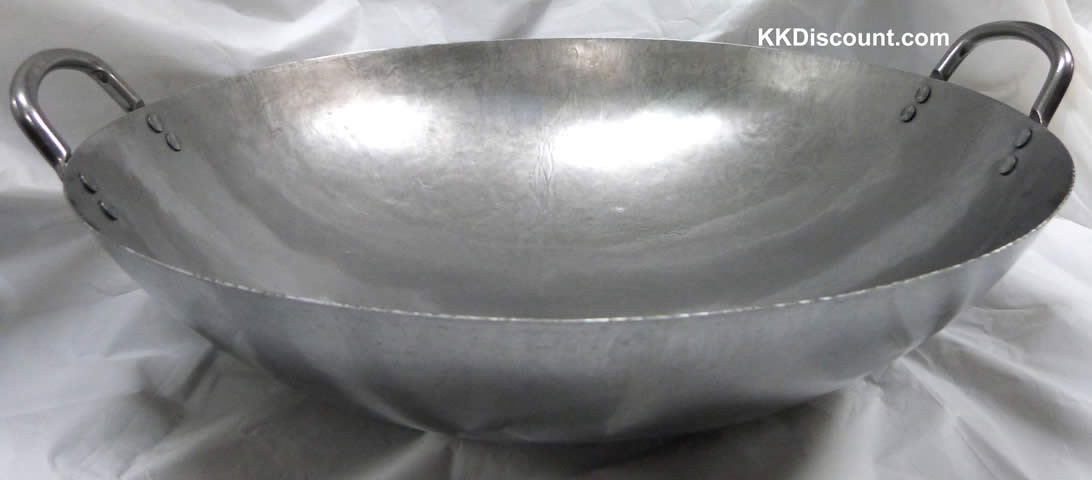 Carbon Steel Round Bottom Wok w/ 2 Loop Handles, USA Made (18 inch)