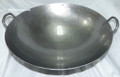 19 Inch Carbon Steel Two Handles Wok Top View
