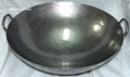 20 Inch Carbon Steel Two Handles Wok Top View