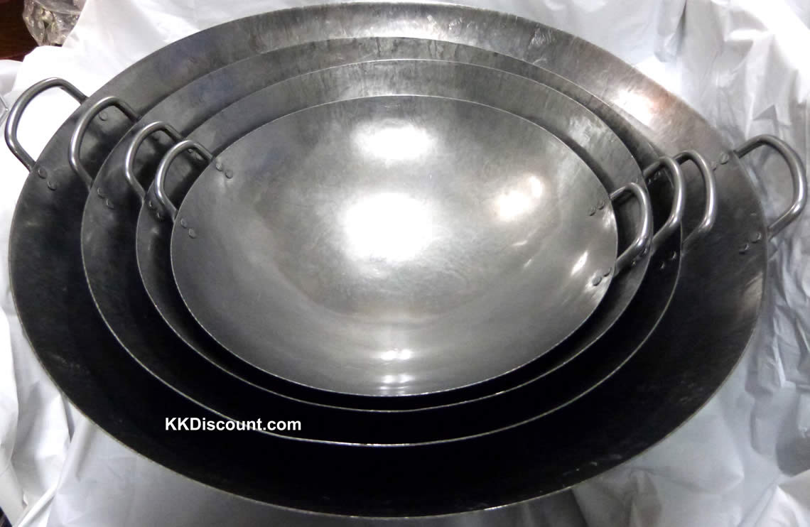 Stainless Steel Kadai Wok - 22 inch Round