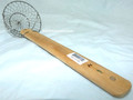4 Inch Stainless Steel Basket Spider Skimmer with Bamboo Handle
