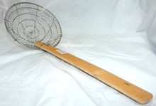 8 Inch Stainless Steel Basket Spider Skimmer with Bamboo Handle