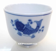 Modern Blue Koi Fish Tea Cup
