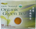 Organic Chinese Green Tea Box - 50 tea bags