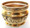 Large Brass Color Metal Joss Incense Holder Pot Side