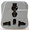 2 Diagonal Flat Pin Ground Universal Adapter Plug Back
