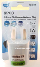2 Round Pin Universal Adapter Plug