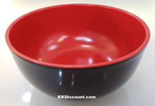 Two Tone Red Black Melamine 6 Inch Donburi Soba Bowl