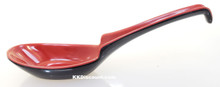Two Tone Red Black Melamine Dual Hooks Rice Soup Spoon