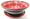 Two Tone Red Black Melamine 16oz Miso Soup Bowl with Lid saucer