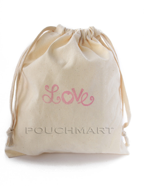 Love Print Canvas Bag