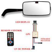 Integrated Motorcycle ATV Dirt Bike Mirrors with GPS LED Speedometer Display and Turn Signal (US PATENT NO. US9,372,344B2)