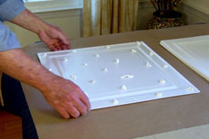 thumbnail image 2 of Euro-deco Tin-Look Styrofoam Ceiling Tiles – R66W, Glue-Up Installation, White, Multipurpose 2 of 5