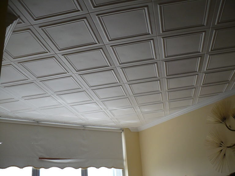 Line Art Glue-up Styrofoam Ceiling Tile 20"x20" - #R 24