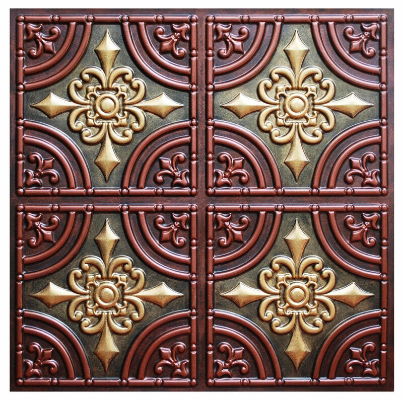 Wrought Iron III - FAD Hand Painted Ceiling Tile - #CTF-008-3