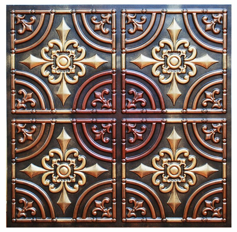   Wrought Iron - FAD Hand Painted Ceiling Tile - #CTF-008