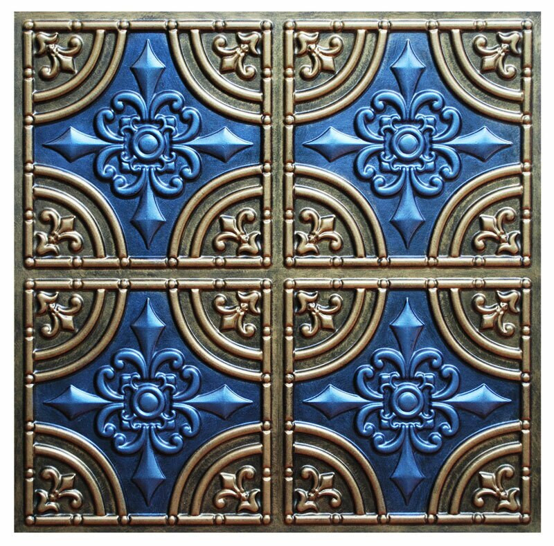  Wrought Iron IV - FAD Hand Painted Ceiling Tile - #CTF-008-4