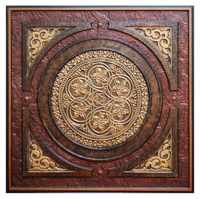 Steampunk - FAD Hand Painted Ceiling Tile - #CTF-006