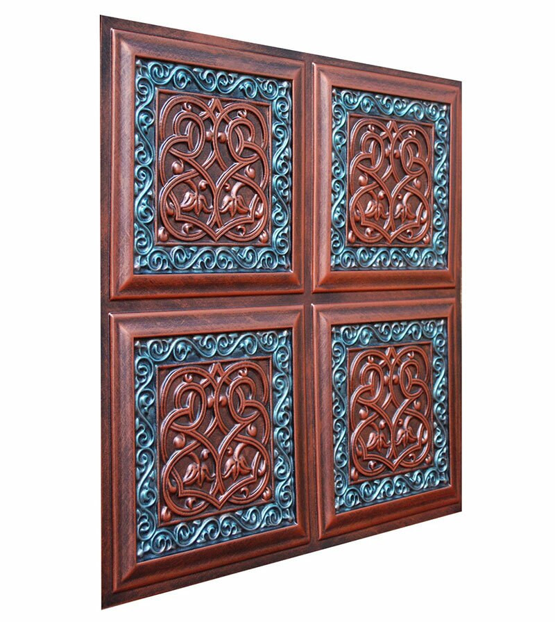 Lover&#039;s Knot III - FAD Hand Painted Ceiling Tile - #CTF-005-3