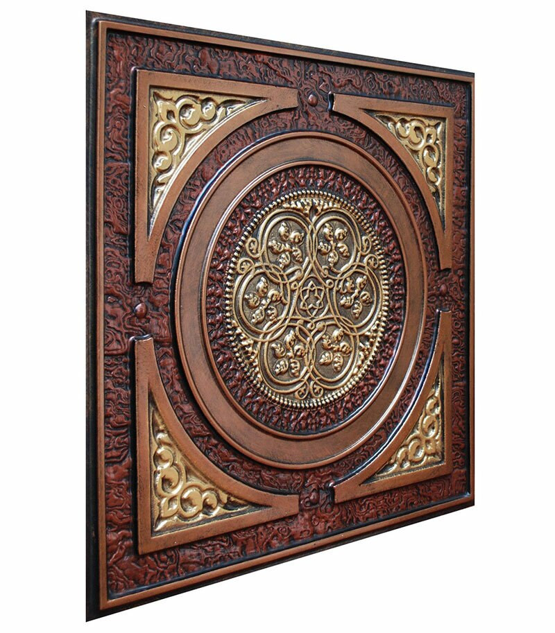 Steampunk VII - FAD Hand Painted Ceiling Tile - #CTF-006-7