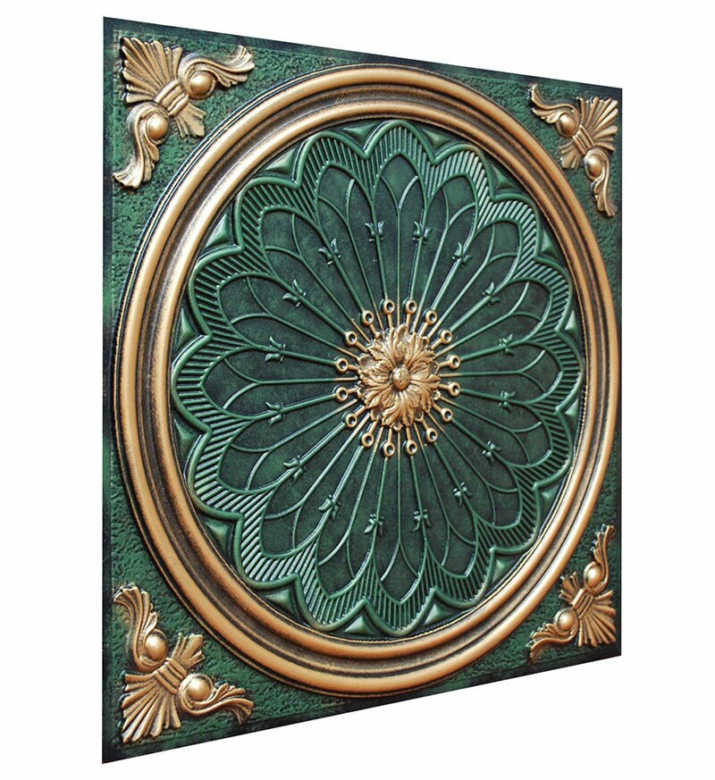 Rose Window IV - FAD Hand Painted Ceiling Tile - #CTF-007-4