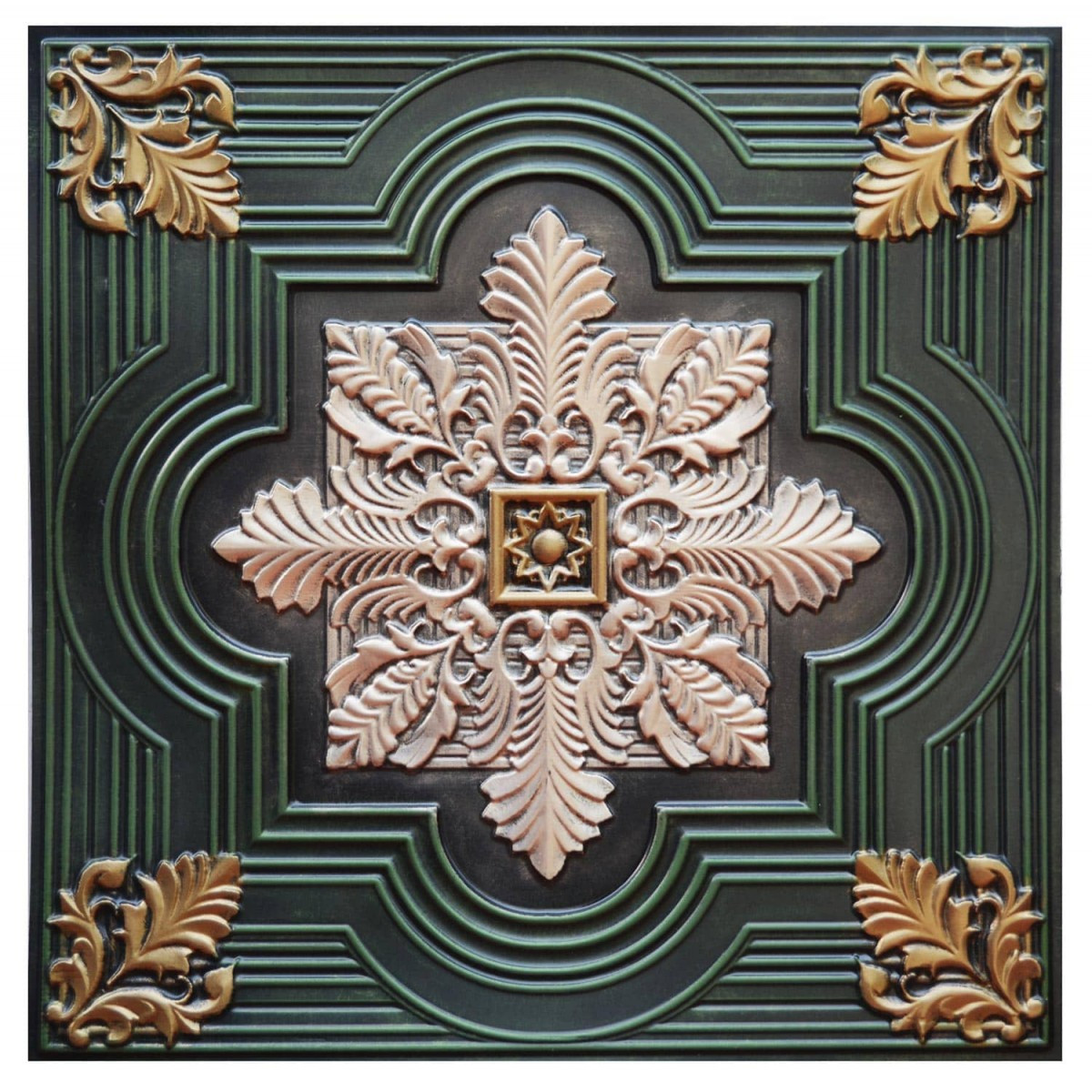 Large Snowflake IV - FAD Hand Painted Ceiling Tile - #CTF-003-4