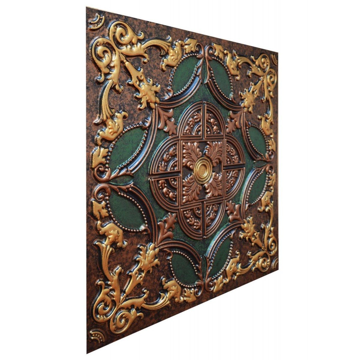 Golden Prague II - FAD Hand Painted Ceiling Tile - #CTF-016-2