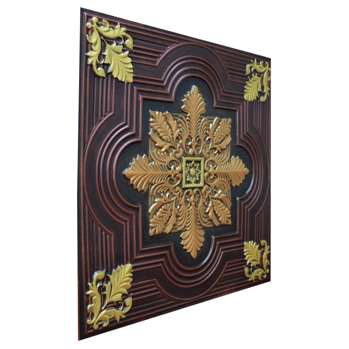 Large Snowflake V - FAD Hand Painted Ceiling Tile - #CTF-003-5