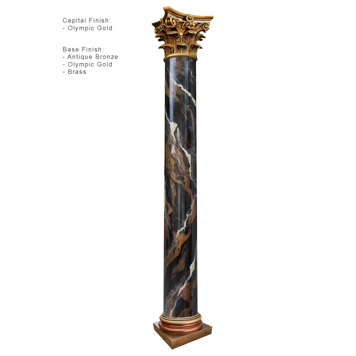 Roman Corinthian - FAD Faux Marble Finish Column - #CPF-004-RC