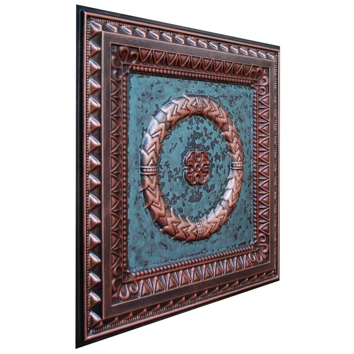 Laurel Wreath III - FAD Hand Painted Ceiling Tile - #CTF-004-3