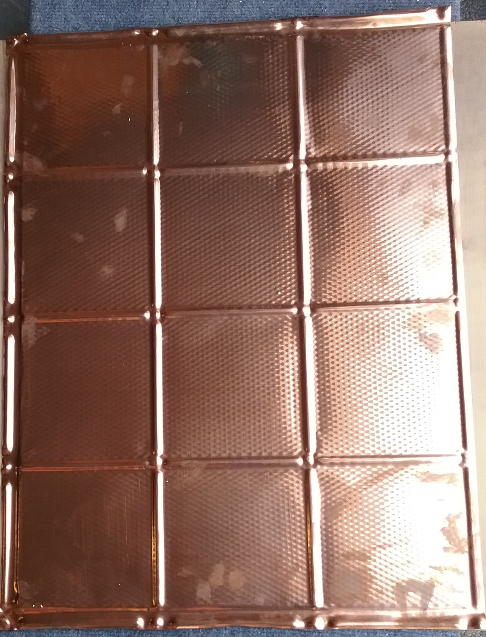  LOT # 51A  Soho Backsplash # 0617 (3 SQ FT) 1 PCS  Solid Copper   24 x 18 nail up . 