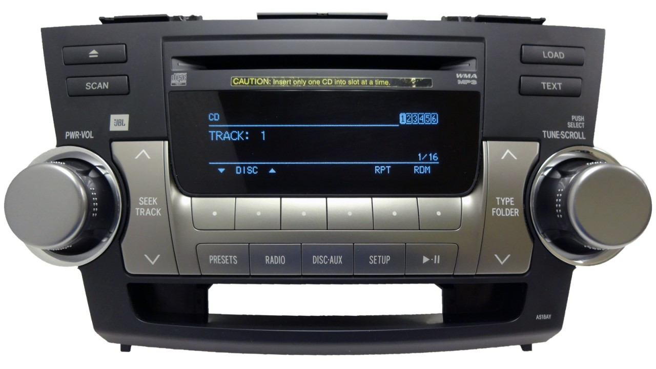 NEW TOYOTA Highlander JBL Radio Stereo MP3 6 Disc CD Player A518AY 2010