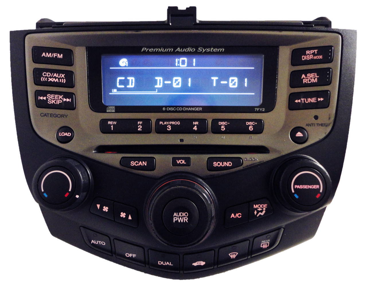 HONDA Accord OEM Premium Audio XM AUX Radio 6 Disc Changer MP3 CD