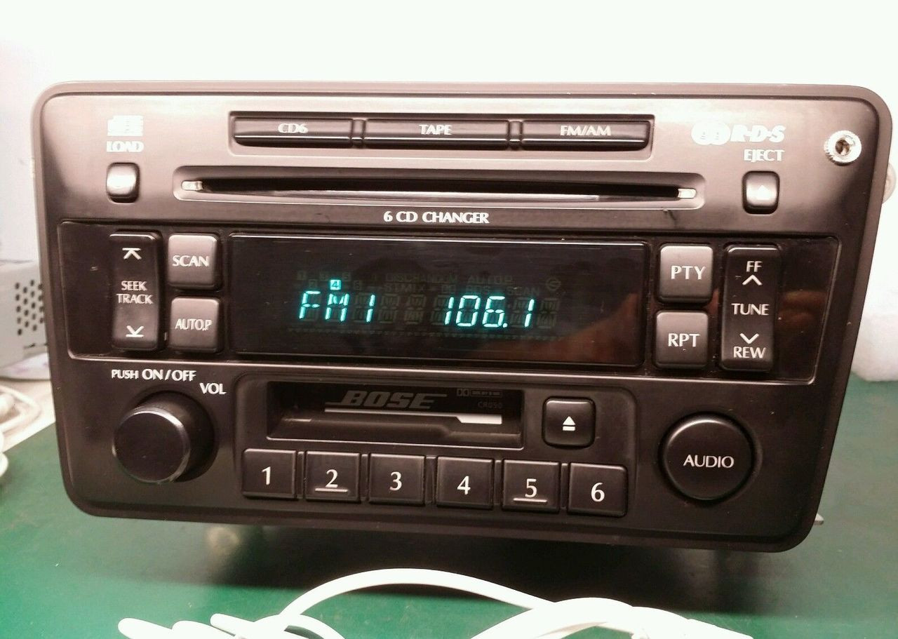 2001 2003 Nissan OEM BOSE Radio Tape 6 CD W/ AUX Player