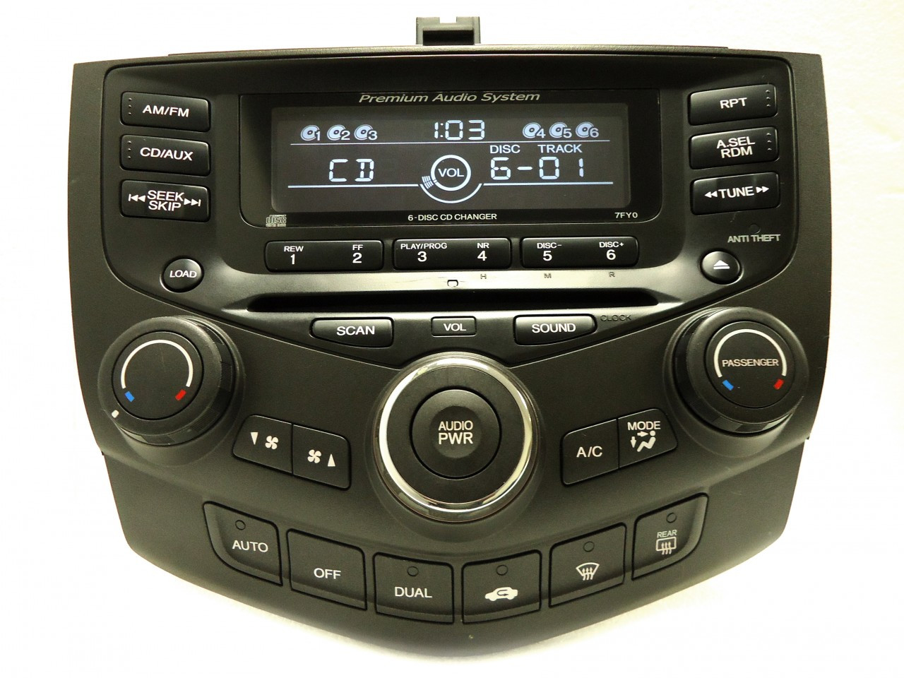 7FY0 2003 04 05 06 07 Honda Accord EX Radio 6 CD Changer