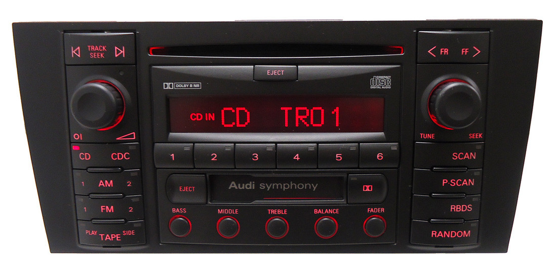 new 00 01 02 audi a4 a s 4 s4 radio stereo cd player tape