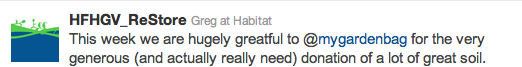 Habitat for Humanity, Vancouver tweet about My Garden Bag 