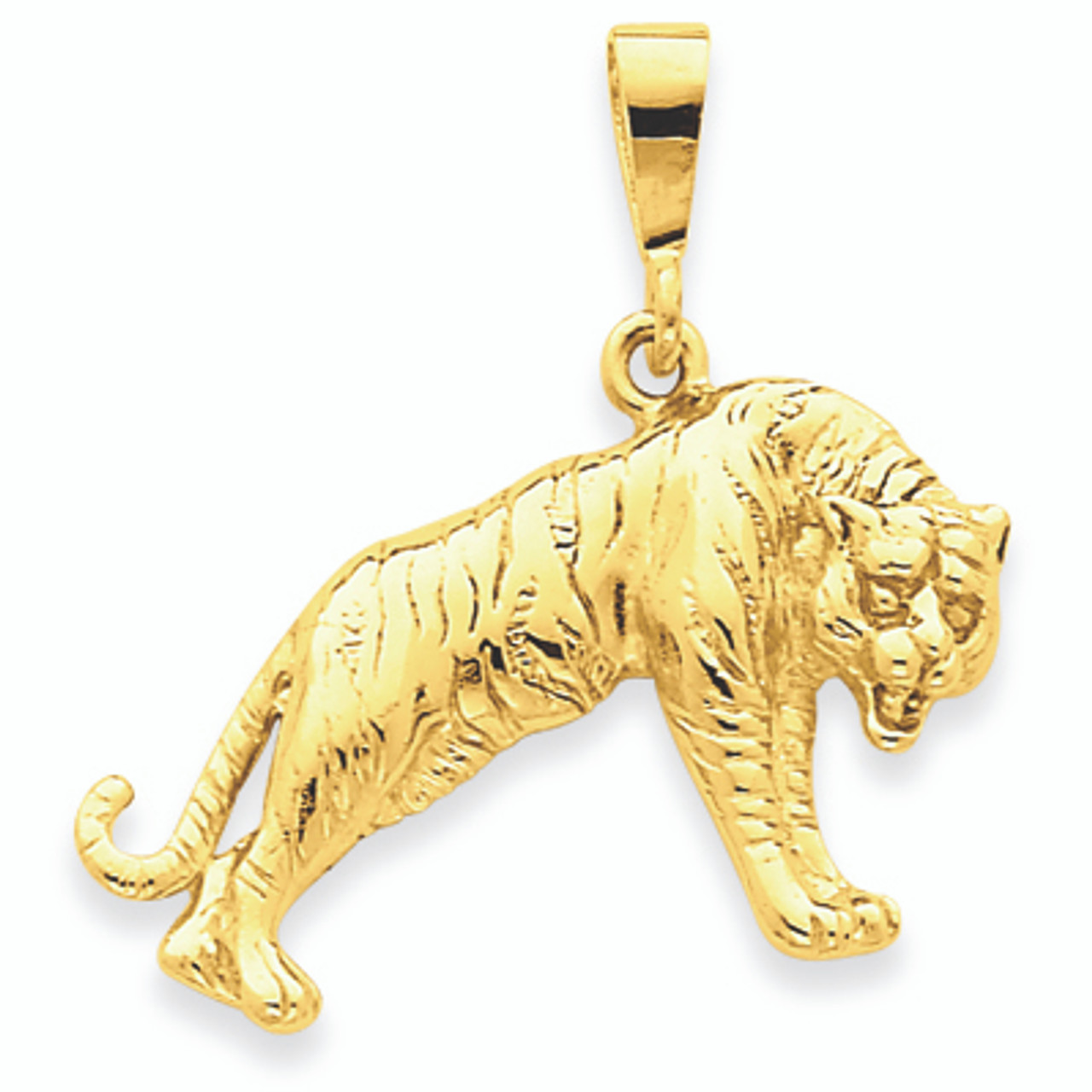 Tiger pendant gold chain clearance