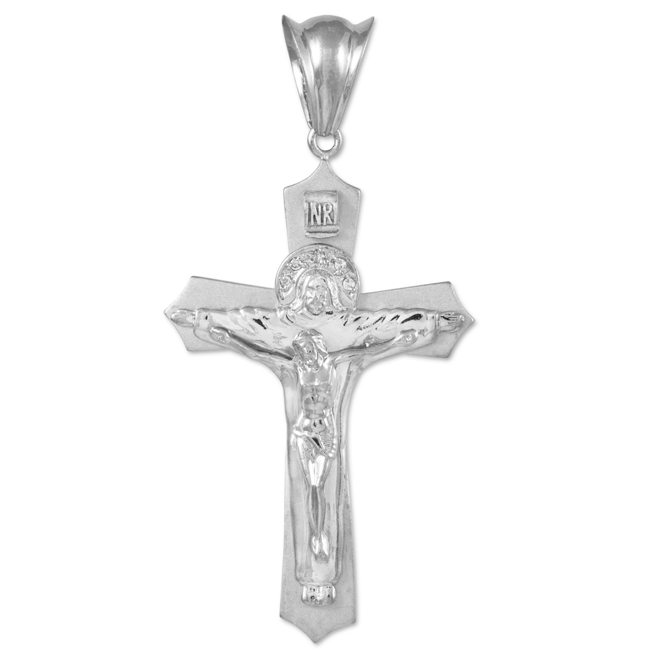 Sterling Silver Holy Trinity Crucifix Pendant