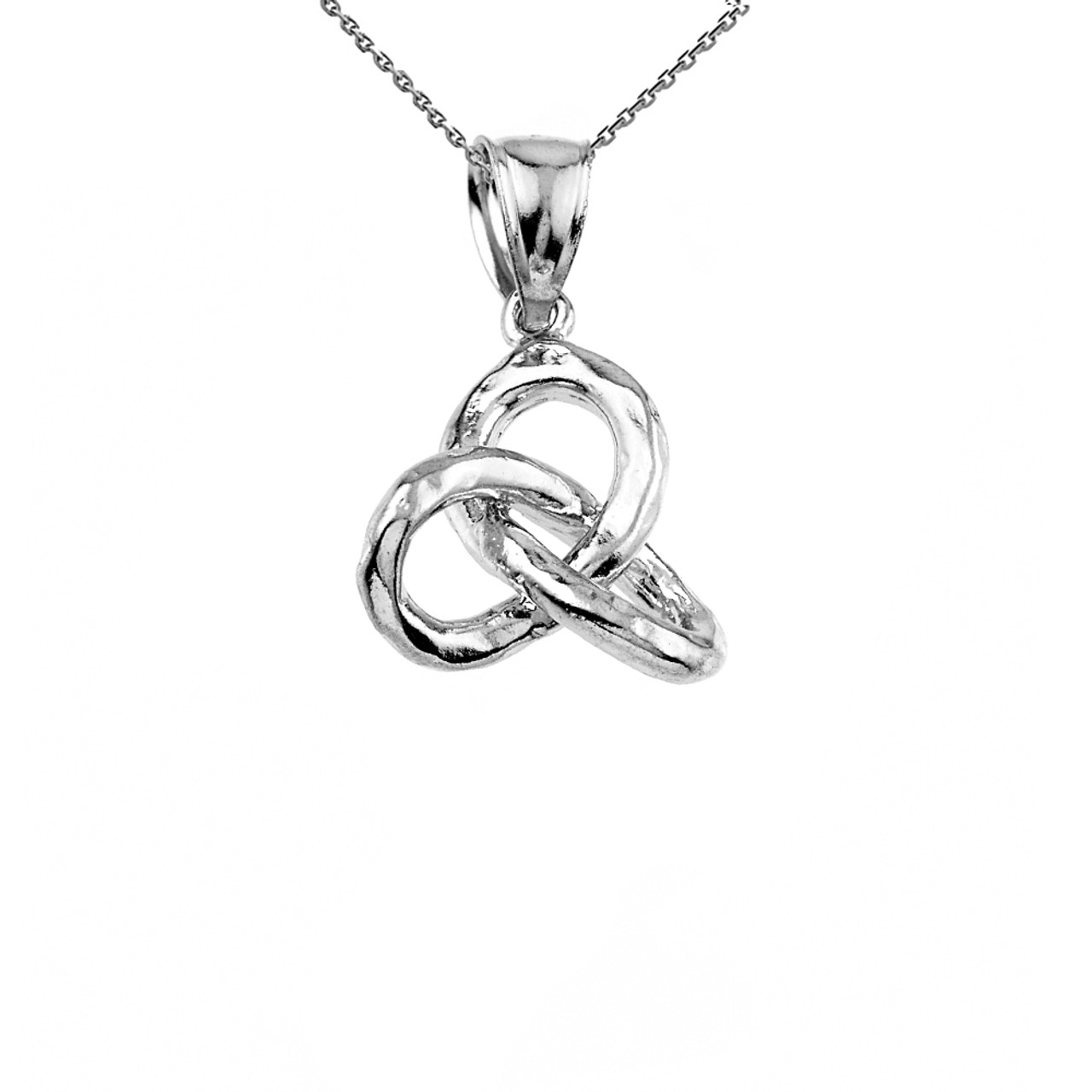 Sterling Silver Celtic Trinity Knot Pendant Necklace - Factory Direct
